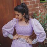 Anjana Rangan Instagram - Lilac crop top and palazzo : @studio149 Shot by @anitakamaraj MUA : @makeupartistrybykavithasekar Hair : @hairstylist_rajee1111