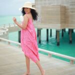 Anju Kurian Instagram - There’s no such thing as too much pink💞🦩💞. #justories #traveller #instagood #instafashion #pink #maldives #islandvibes #summertime #happylife #goodtimes #spreadlove #postoftheday 📸- @thevenkatbala 💁🏻‍♀️- @joe_elize_joy 💄- @_femy_antony_ 👗- @looseygooseybyravina Maldives