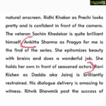 Ankitta Sharma Instagram - Grateful & inspired to work even harder! #reviews #thewhistleblower All episodes streaming now on @sonylivindia !