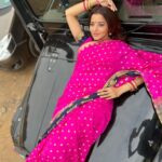 Antara Biswas Instagram - 💓💗💓💗💓💗…. Pink Love… #purvi #dressedup #anthology #series @hungama_play How Nicely I have Used @saahiluppal0808 ‘s car as my Prop 🤷‍♀️😇🙈😂🥰… he don’t even know 🤪 Mua: @sachinmakeupartist1 Hairstyling: @mahakal_my_dreams 📸: @deepakpathak663