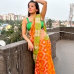 Antara Biswas Instagram – My Hair Isn’t Messy … It’s Just Erupting With Awesome 😎…. #sunset #time #sunday #kolkata #diaries #messy #hair #me #saree #love