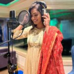 Anukreethy Vas Instagram – To more first time 🥂 
.
.
#newbeginnings #firsttime #dubbing #tamilcinema #kollywood #debutfilm #missindia2018 #anukreethyvas Knack Studios