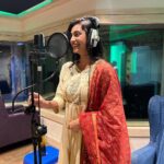 Anukreethy Vas Instagram - To more first time 🥂 . . #newbeginnings #firsttime #dubbing #tamilcinema #kollywood #debutfilm #missindia2018 #anukreethyvas Knack Studios