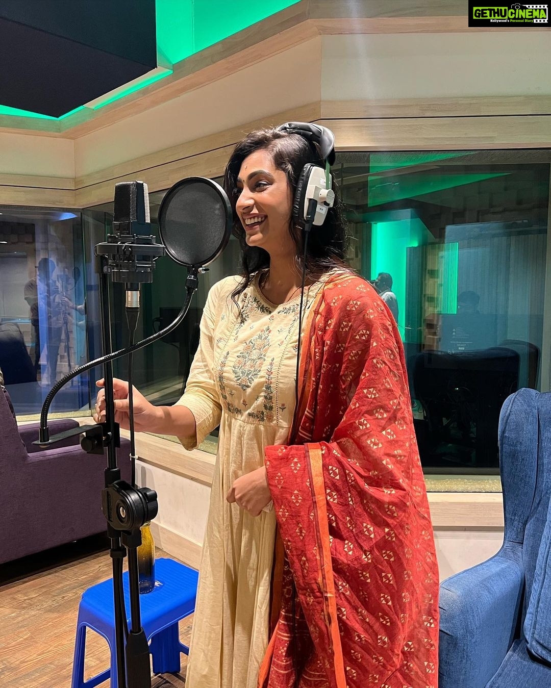 Anukreethy Vas Instagram - To more first time 🥂 . . #newbeginnings #firsttime #dubbing #tamilcinema #kollywood #debutfilm #missindia2018 #anukreethyvas Knack Studios