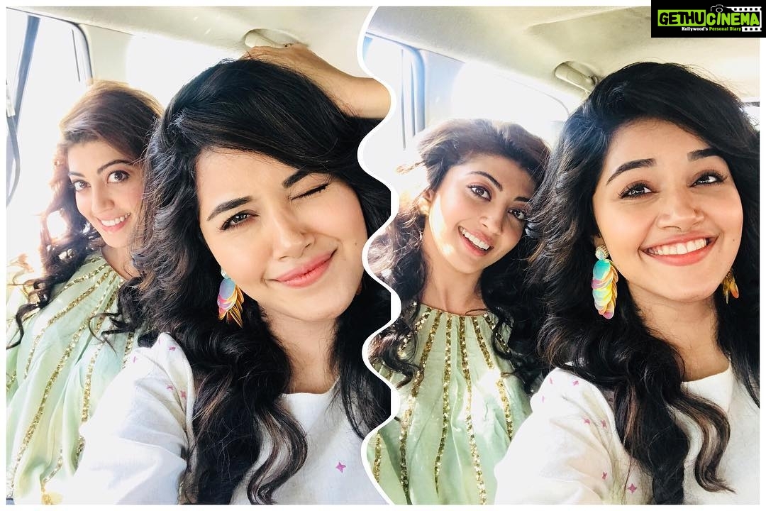 Anupama Parameswaran Instagram - With this cutieeeee♥️ @pranitha.insta 🙆🏻♀️