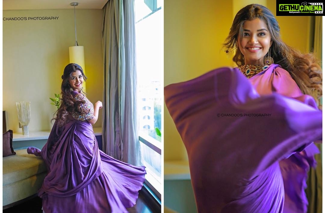 Anupama Parameswaran Instagram - Lavender 💋 Styling by @lavanyabathina Dress courtesy by @karthikandniharika Jewellery by @_missphia PC by @chandra_shekar_chandoo Makeup @shelarpravin99 Hairstyle @koli_sarika7313 Thanks and love to my 3M family ♥️