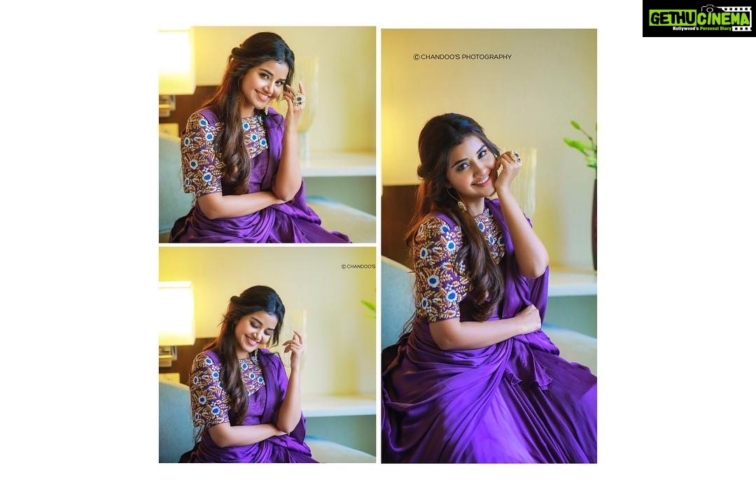 Anupama Parameswaran Instagram - Lavender 💋 Styling by @lavanyabathina Dress courtesy by @karthikandniharika Jewellery by @_missphia PC by @chandra_shekar_chandoo Makeup @shelarpravin99 Hairstyle @koli_sarika7313 Thanks and love to my 3M family ♥️