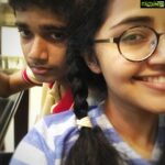 Anupama Parameswaran Instagram - 👓when he is in his uniform and I miss mine 👧🏻 ( come on ... let's manage at least with the hairstyle) #missingschooldays❤️