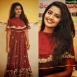 Anupama Parameswaran Instagram - Maroon ❤❤❤ Styled by: @meghanaalluri Outfit by: @iamdesignofficial