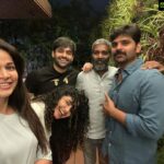 Anupama Parameswaran Instagram - VOZ reunion 🤣♥️😘 @itsmelavanya @sreevishnu29 #kishoretirumala and @ram_pothineni who is doing collateral damage to my hair (2nd and 3rd pic says it all)