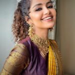 Anupama Parameswaran Instagram - Candid love ♥️ Saree @mugdhaartstudio PC @ganeshpeddireddy 😇 Jewellery @aarni_by_shravani