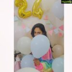 Aparna Vinod Instagram – Keeping it simple is not really my thing 
#happybirthdaytome #happypic #happybirthday #happybday #24 #turned24 #colourful #colourfulsweater #pastels #pastelbaloons #rainbow #birthdaypic #cake #butterfly #butterflycake #mycake #birthdaycake #shein