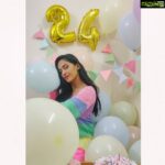 Aparna Vinod Instagram – Keeping it simple is not really my thing 
#happybirthdaytome #happypic #happybirthday #happybday #24 #turned24 #colourful #colourfulsweater #pastels #pastelbaloons #rainbow #birthdaypic #cake #butterfly #butterflycake #mycake #birthdaycake #shein