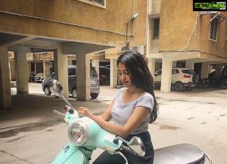 Aparna Vinod Instagram - We went for a bike ride and fell in love #vespa #love #teal #tumblr #scooter #teal #tealvespa #vespalovers #vespagram #vespagirl #mine #mintvespa #greenvespa #chennai #chennaidiaries
