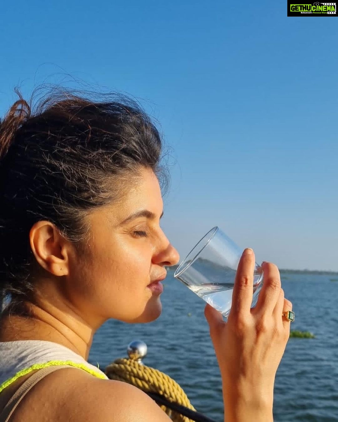 Archana Instagram - #bliss is a #choice no matter where you r! But when in #heaven like this one … it comes #naturally … pun intended in NATURally OFCOURSE! Allepey Backwaters
