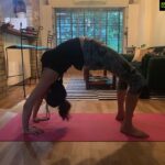 Archana Instagram - When the world turns ultaaaa … do #chakrasana #yogagirl #yoga #yog #desi #love #fitness #happy to be #topsy #turnaround #bendover #homefitness