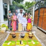 Arun Vijay Instagram - Our pongal tradition...❤ Missed Appa, Amma and rest of the family!! God bless everyone...🙏🏽