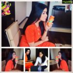 Asin Instagram – Orangey in Kochi #Pagalpanti #Mirinda  #10thyearofcraziness #Sillyface #HometownForADay #BrandAmbassadorDuties