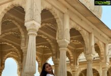 Asmita Sood Instagram - It’s the little moments that make the magic 💕💫 Wearing : @aachho ; @teejhindia Clicked : @harshmandole #bikaner #travelxp #travelxpdiaries #travelshow #justme #asmitten #nofilter Bikaner