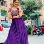 Athulya Ravi Instagram – Wishing you all a very happy Ugadi. Health , wealth and prosperity always !! Ugadi Subakankshalu ! #ugadi #ugadifestival 
Love this purple embroidery dress from @elegant_threads_by_salma ❤️❤️