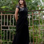 Athulya Ravi Instagram - Black is love ! ❤️ Happy Sunday sweethearts 😍 #blacklove #halfsaree #sunlight 🤩 Black dress designed @abarnasraman 😍 @abarnasundarramanclothing Clicked @kiransa 👏 @kiransaphotography M&H by @viji_sharath 😍