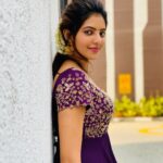 Athulya Ravi Instagram – Wishing you all a very happy Ugadi. Health , wealth and prosperity always !! Ugadi Subakankshalu ! #ugadi #ugadifestival 
Love this purple embroidery dress from @elegant_threads_by_salma ❤️❤️