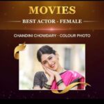 Chandini Chowdary Instagram - Thank you @ahavideoin for the award & recognition. Thank you @sandeepraaaj for giving me this beautiful role and accepting the award on my behalf. And a big thank you to the wonderful audience who embraced and loved our movie ‘Colourphoto’ and gave so much adoration to Deepthi Indukuri. It’s been a year since the movie has come out and the love I received is unparalleled. Much love ♥️✨