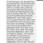 Chinmayi Instagram - Why is it ego when we dont even ask the men for money? 😂😂 People and their insecurities!