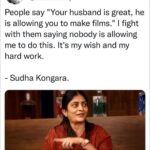 Chinmayi Instagram - To all the wives of filmmakers, actors, musicians, creators, lawyers, doctors, politicians - you are all great. You are allowing your husband to work 😉