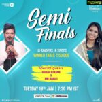 Chinmayi Instagram - Tomorrow (Tuesday) at 7.30 PM IST on @VOCHIndia ⏰ Top 10 singers 🎙 of Voice of Clubhouse are battling it out in the show’s SEMI-FINALS 🧨 to stay in the hunt for the grand prize of ₹50,000 💰🤑 But only 6 will go to the Grand Finale 🤔👀 Joining us for this nail-biter of an episode are the two happening singers - @manasimm and @anuragkulkarni7 🙌🏻 Don’t miss it! Only on @clubhouse 👋 @ashwinvinayagam @chinmayisripaada @rakendumouli #voiceofclubhouse #voch #vochindia #telugu #india #live #singing #contest #musician #singer #artist #budding #talent #clubhouse #exclusive #tuesday #trending #anuragkulkarni #mmmanasi #chinmayi