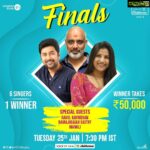 Chinmayi Instagram - GRAND FINALE: 6 singers, 1 winner 🏆 Winner takes ₹50,000 🎤🔥🎶 Tomorrow (Tuesday), Jan 25th at 7.30pm IST 🚨 THIS IS IT 🏁 Top 6 singers 🎙 of @vochindia are battling it out in the show’s FINAL 🧨 to win the grand prize of ₹50,000 💰 Who will be crowned the next ‘Voice of Clubhouse: Telugu’ 👑 Joining us for this grand episode are @rahulr_23, @iammangli and @ramjowrites 🙌🏻 Don’t miss it! Only on @clubhouse 👋 @ashwinvinayagam @chinmayisripaada @rakendumouli #voiceofclubhouse #voch #vochindia #telugu #india #live #singing #contest #musician #singer #artist #budding #talent #clubhouse #exclusive #tuesday #trending #mangli #rahulravindran #ramajogaiahsastry