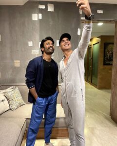 Dhanush Instagram - Thanks for being a part of atrangire sir ❤ had a blast working with you. @akshaykumar