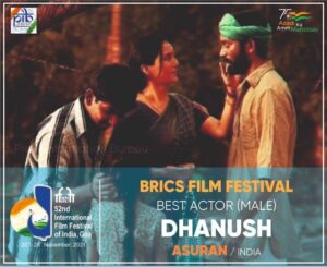Dhanush Instagram - An absolute honour #Asuran