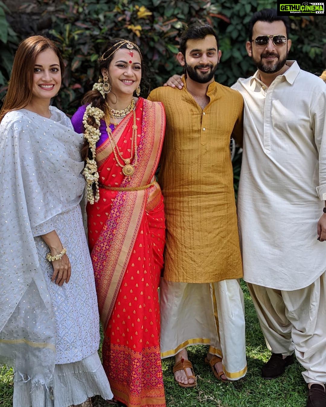 Dia Mirza Instagram - On the 7th and the 10th Of February 2019 my beautiful @sheenajeanine married her childhood sweetheart @wishnooo. First in a beautiful intimate South Indian ceremony and then in an even more beautifully intimate beach wedding. Precious days both and even more precious memories. Be blessed you two. May you continue to walk, talk and be in loveđź’– @rheacarolineotter @punkflop @diggidydamndave @sharnita @sahil_insta_sangha
