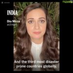 Dia Mirza Instagram – When we act on climate, it helps all people, everywhere. I was grateful to participate in @nytopinion “Postcards From a World on Fire,” a look at climate change in 193 countries. Check it out here: nyti.ms/3HBS29l

#ForPeopleForPlanet #SDGS