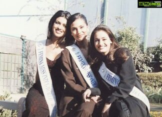 Dia Mirza Instagram - Throwing it back to the year 2000 with @priyankachopra @larabhupathi 🌏 #TBT #ThursdayThrowback India