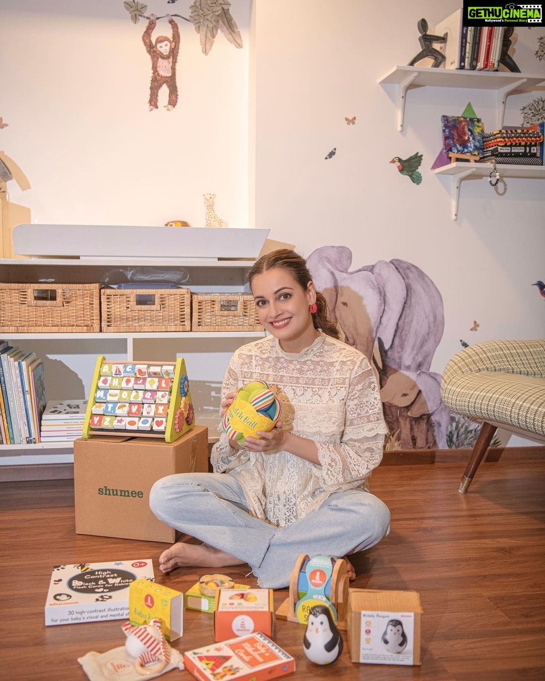 Dia Mirza Instagram - As a mom, I am always looking for products that are safe, mean no harm to the environment and are made from a mother's perspective. I especially look for toys that involve more play! We seem to have taken the real fun out of children’s toys, making most of them primarily educational and flooded our homes with plastic 🤯 Which is why I admire and appreciate @shumeetoys. These toys are built on the pillar of sustainability and give back to local artisans. They also enable my son to achieve development milestones while at play! Proud to be a member of the #playwithshumee family 🌏✅🐯🦋🐘🦚🌳 #Dia❤️shumee #indiantoybrands #woodentoys #sustainableplay #madeindia #vocalforlocal India