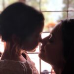 Dia Mirza Instagram - Eskimo kisses... this little one has my heart. #Kaafir #BTS Day9 Kalpa, Himachal Pradesh