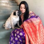 Dipika Kakar Instagram - When my cuddle pooch comes and showers his love to enhance & pep up my day at work☺🐶#cutedog #puglife #picoftheday #happytimes