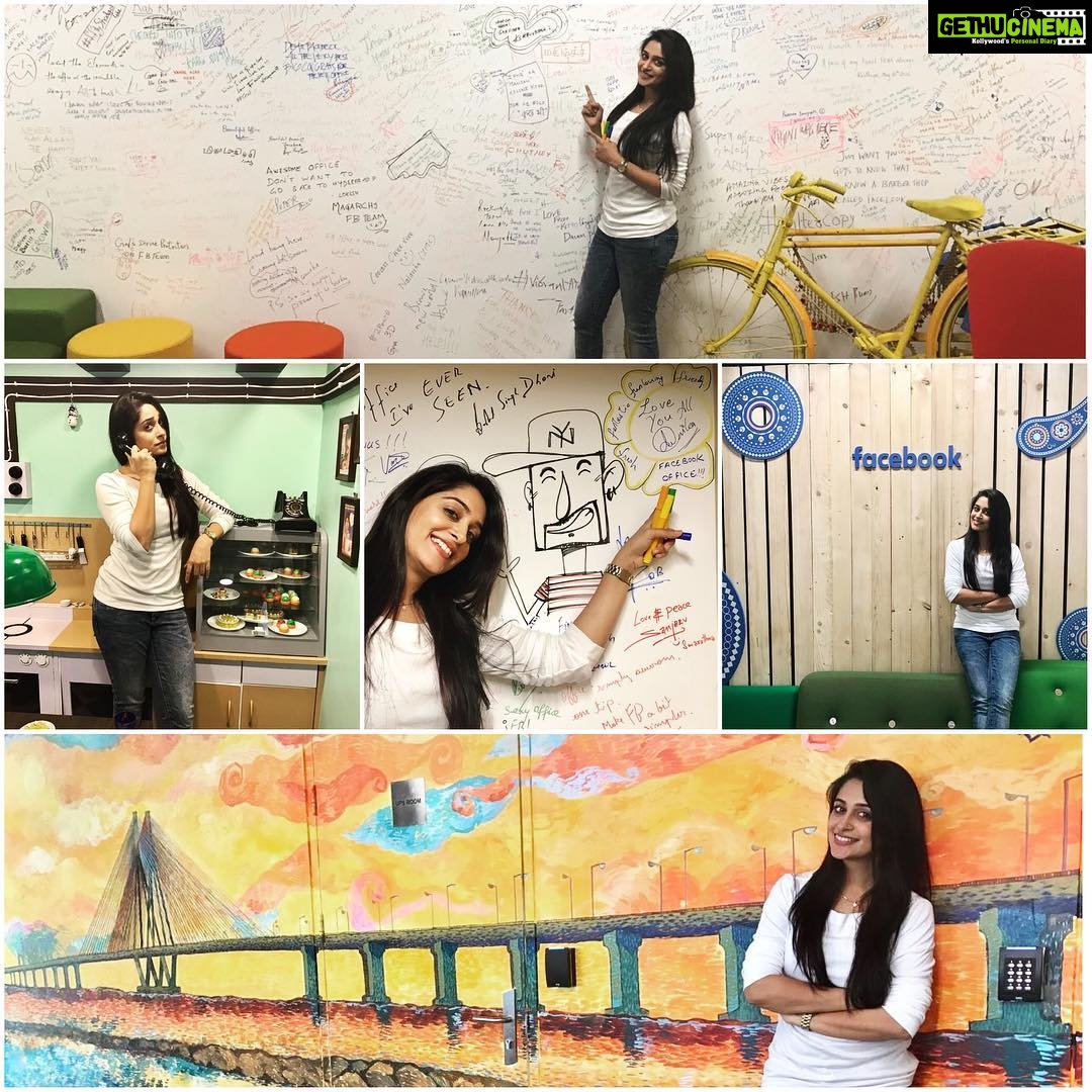Dipika Kakar Instagram - It was an amazing experience to visit the quirky & eccentric Facebook Office! Thank you @chintanpavlankar #facebookmumbai #socialmedia #facebookwall