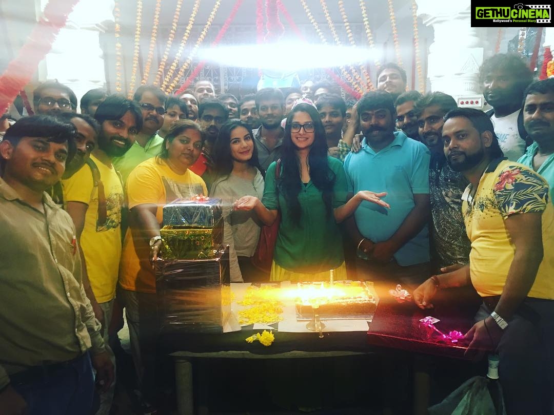 Dipika Kakar Instagram - The celebration mode is on!!!!! My entire unit like every year once again makes me feel so so so special!!!! yes i am the Set ki laadli!!! love my unit cant thank them enough dor the love n blessings they give me π
π
π
π
π