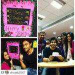 Dipika Kakar Instagram - Yesss it was amazinggggggg #Repost @shoaib2087 with @repostapp ・・・ At abp news office to be a part of saas Bahu saazish's 11th birthday celebration !!! Some creativity from our side to convey our wishes to them 😊 had an amazing time...