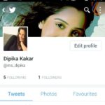Dipika Kakar Instagram – Follow me on twitter this is the real me 😊… @ms_dipika