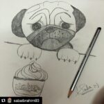 Dipika Kakar Instagram – #Repost @sabaibrahim93
・・・
☺#Aww  tried alot but failed to make him as cute as cuddle 😝😋 #haha (cuddle jaisa koi dusra ho hi ni sakta) )🐶😘 #cute #pug #pugs #lovethem #sketch #drawing #madebyme #sabaibrahim