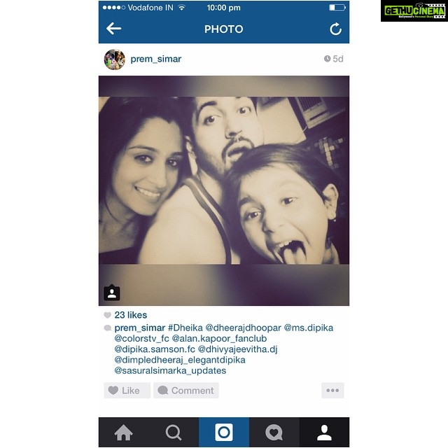 Dipika Kakar Instagram - I DO NOT APPRECIATE SUCH POSTS!!!! GUYS U NEED TO UNDERSTAND THAT WE ARE JUST PLAYING ONSCREEN CHArACTERS!! AND I DONT APPRECIATE IF U COMBINE OUR OFSCREEN PICSs THIS WAY!!!!! THIS IS HIGHLY INDESCENT THAT U ALL ENTER OUR PERSONAl LIFE SPACE AND MISUSE OUR PICS WITHOUT OUR PERMISSION!!!! IN THIS PICTURE YOU HAVE MERGED MY OFFSCREEN PIC CLICKED ON THE SET WITh DHEERAJ'S OFFSCREEN PERSONAL PIC AND IT APPEARS THAT I AM RESTING MY CHEEK ON HIS SHOULDER... DISGRACEFULL GUYS!!! YOU CALL YOURSELF MY FANS.... MY FANS ARE MY WELLWISHERS NOT SOMBODY WHO WILL MISSUSE MY PIC!!! SHAME ON YOU GUYS!!!! #dipika #simar #sasuralsimarka #ssk
