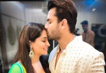 Dipika Kakar Instagram - I got my Eidi ❤️ Eid Mubarak Everyone ❤️ . . . My outfit designed by Me 😍 Earings : @jhaanjhariya
