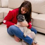 Dipika Kakar Instagram - he fights with me as much as he loves me, specially when the struggle is to click a picture... !!!! he refused to get into a frame with me yesterday... hence putting up this one a day later with my most adorable companion my pet my Cuddle!!! belated happy #nationalpetday !!! . . . wearing a comfortable hoodie from @fashion_wardrobe3