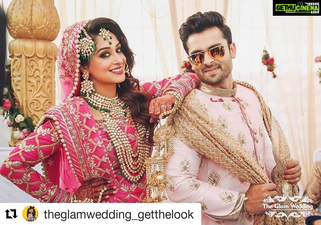 Dipika Kakar Instagram - We wore exactly how we felt like "bright, beautiful & laced with love", Thank you @aliyafashionhouse for adding to the dream!!! #dodilmilrahehain #desibride #bridaloutfit