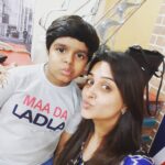 Dipika Kakar Instagram - Work is fun wen u are with a bundle of craziness like him!!!!