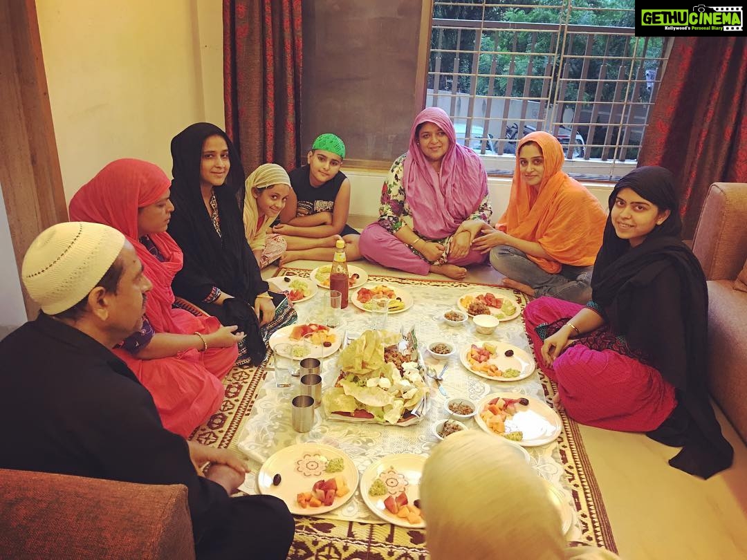 Dipika Kakar Instagram - This is what @shoaib2087 n i have missed the most in this hectic schedule. so many days of the ramzan month have passed and this is my first iftaari at home. we all are missing you Shoaib πππ dont worry ammi ne tumhaare liye iftaari rakh di hai aake khaana. ππππππ p.s. thank you @shoaib2087 for making me a part of this family full of loveππππ #happiness #familygoals #blessed